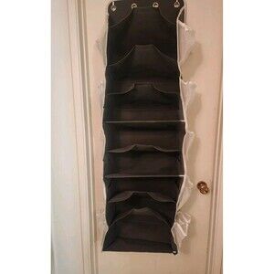 Shoe Organizer Over the Door Hanging 8 Large Deep Pockets With Side Mesh Pockets
